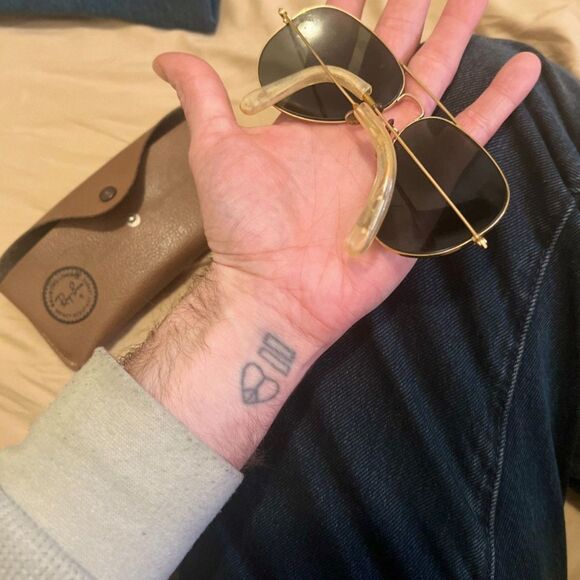 VTG B&L USA Ray-Ban Gold Aviator 58mm + OG Bausch & Lomb Case G15 Glass Lenses - Picture 2 of 9